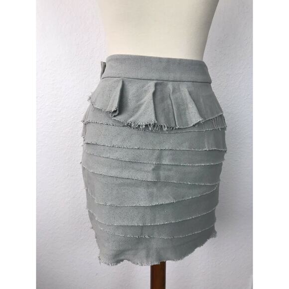 Adam by Adam Lippes Raw Trim Tiered Mini Skirt - Picture 7 of 9